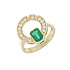 Кольцо из желтого золота с изумрудом 0,44 ct