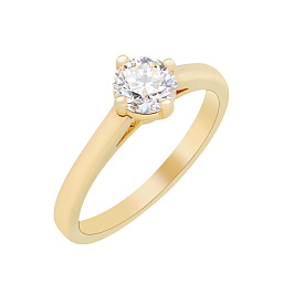 Кольцо DANAYA  из желтого золота с бриллиантом 0,7 ct