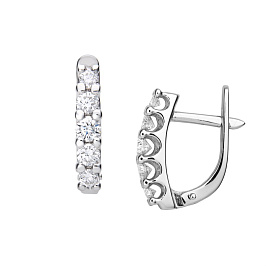 Серьги из белого золота