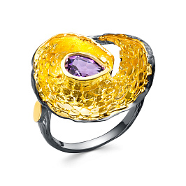 Кольцо из серебра с аметистом