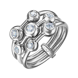 Кольцо из белого золота