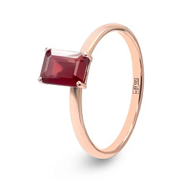 Кольцо из розового золота с рубином 1,5 ct