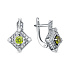 Серьги из белого золота с демантоидами 0,593 ct