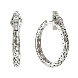 Серьги из белого золота с бриллиантами