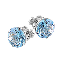 Серьги из белого золота с топазами 7,98 ct
