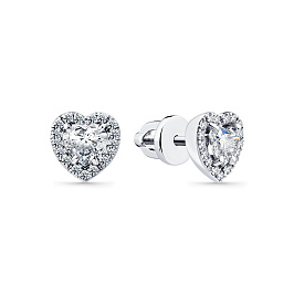 Серьги из белого золота с бриллиантами 0,93 ct