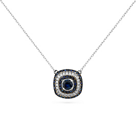 Колье из белого золота с сапфирами 0,411 ct