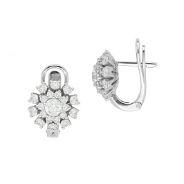 Серьги из белого золота с бриллиантами