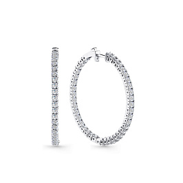 Серьги из белого золота с бриллиантами