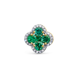 Подвеска из желтого золота с изумрудами 0,431 ct