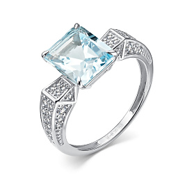 Кольцо из белого золота с топазом 0,79 ct