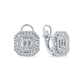 Серьги из белого золота с бриллиантами 0,399 ct