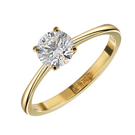 Кольцо DANAYA  из желтого золота с бриллиантом 0,71 ct