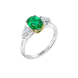 Кольцо из золота с изумрудом 1,49 ct