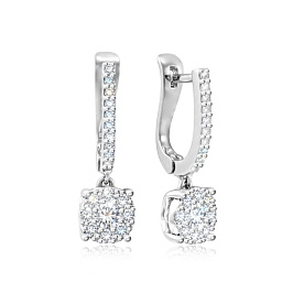 Серьги из белого золота