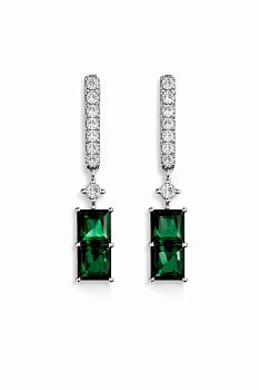 Серьги из белого золота с турмалинами 2,8 ct