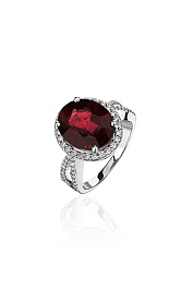 Кольцо из белого золота с турмалином 7,04 ct