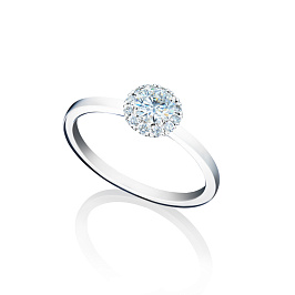 Кольцо из белого золота с бриллиантами 0,32 ct