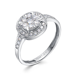 Кольцо из белого золота с бриллиантами