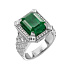 Кольцо из белого золота с изумрудом 3,8 ct