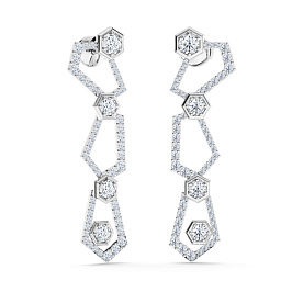 Серьги ALROSA  из белого золота