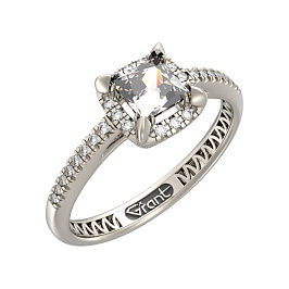 Кольцо из белого золота с бриллиантами 0,381 ct