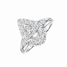 Кольцо из белого золота с бриллиантами 0,23 ct