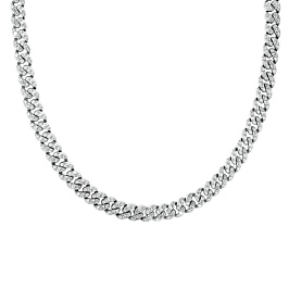 Колье из белого серебра