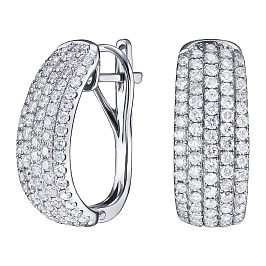 Серьги из белого золота