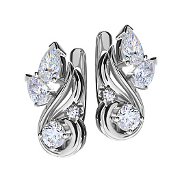 Серьги из белого золота