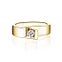 Кольцо из желтого золота с бриллиантом 0,17 ct