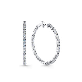 Серьги из белого золота с бриллиантами