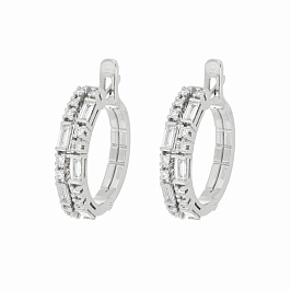 Серьги из белого золота с бриллиантами