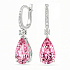 Серьги из белого золота с морганитами 6,79 ct