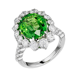 Кольцо из белого золота 5,38 ct