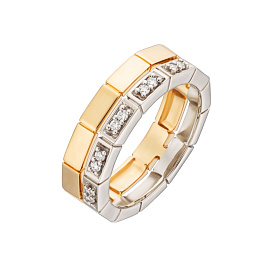 Кольцо из желтого золота с бриллиантами