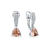 Серьги из белого золота с морганитами 4,099 ct