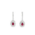 Серьги из белого золота с рубинами 1,17 ct