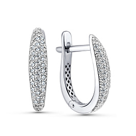 Серьги из белого золота с бриллиантами