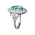 Кольцо из белого золота с турмалином 2,4 ct