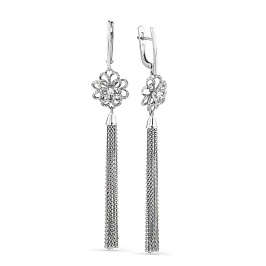 Серьги из белого золота с бриллиантами