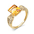 Кольцо из желтого золота с цитрином 0,68 ct