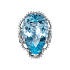 Кольцо  из белого золота с аквамарином 26,37 ct