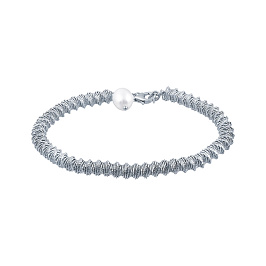 Браслет из белого серебра