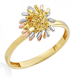 Золотое кольцо трехцветное