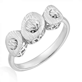 Кольцо из белого золота (17.5)