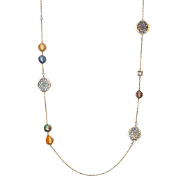 Колье из желтого серебра