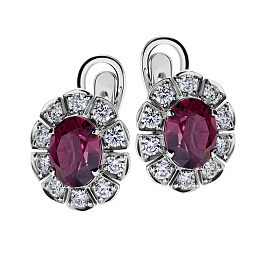 Серьги из белого золота 4,13 ct