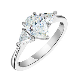 Кольцо DANAYA  из белого золота с бриллиантами 1 ct