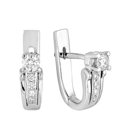 Серьги из белого золота с бриллиантами 0,5 ct